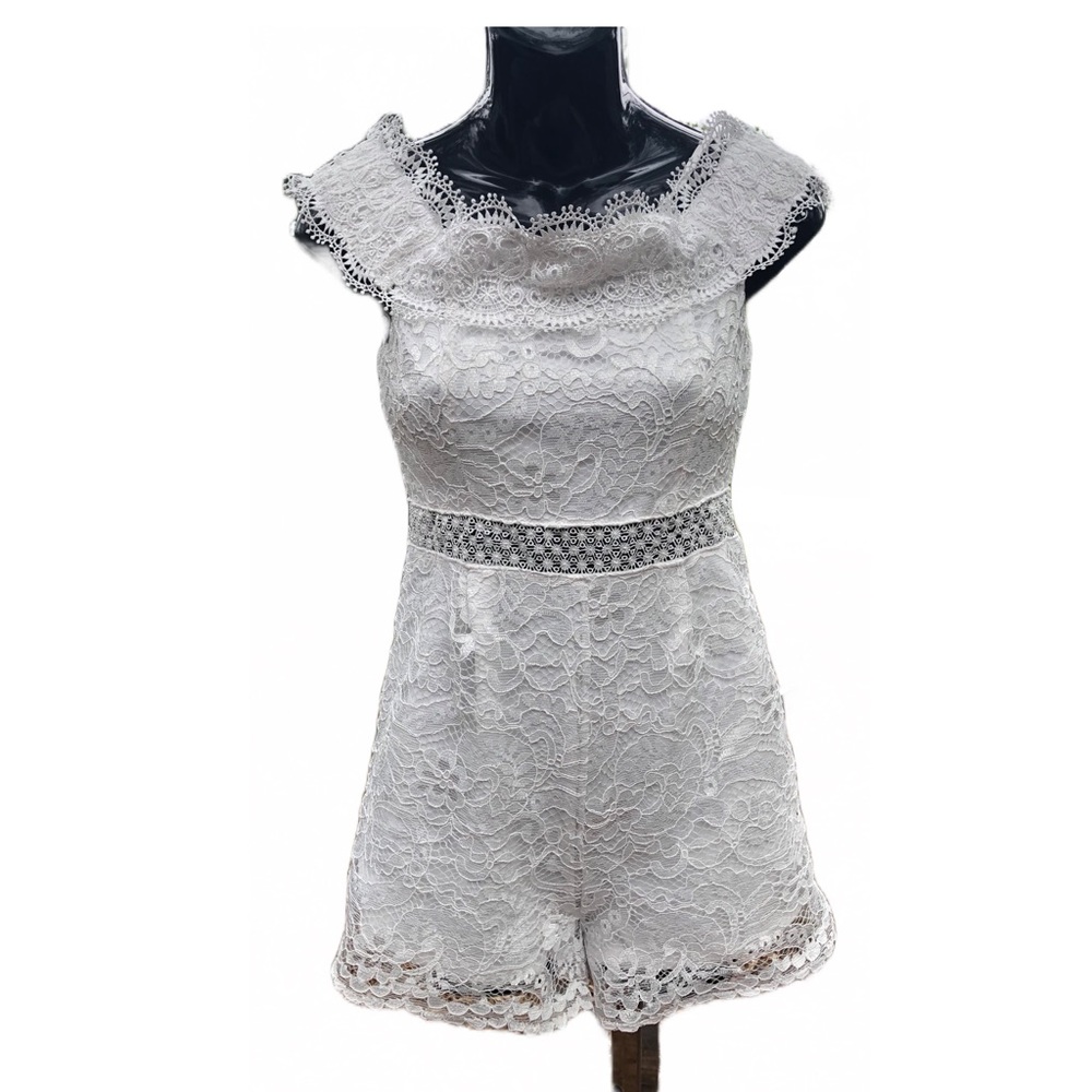 Francesca White Lace Romper
